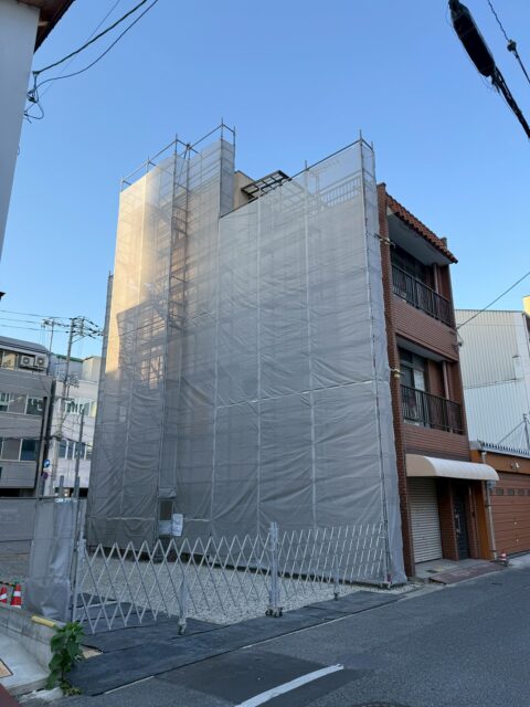外壁修繕工事に伴う足場工事